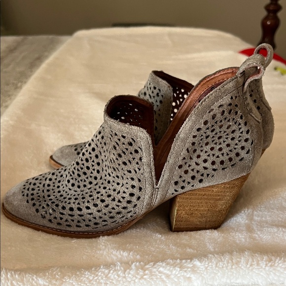 Jeffrey Campbell Taupe Perforated Ankle Booties - Picture 5 of 5
